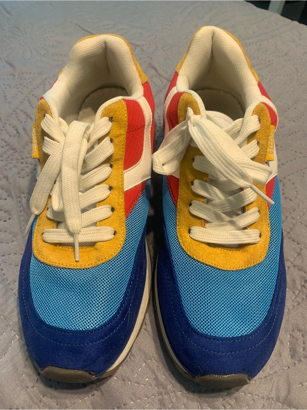 Sugar Colorblock Sneakers in Blue, Yellow, Red, White